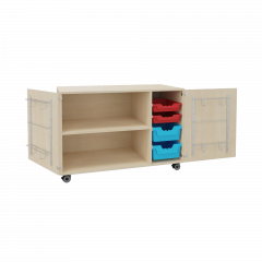 Produktbild Zweitüriger Musikschrank mit Ergo Tray Boxen MOFF-20RCS