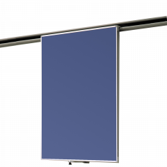 Produktbild Tafel Stahlemaille blau 2-seitig für Media-Rail 1 