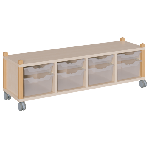 Produkt Bild fahrbares Regal in Stollenbauweise SCS 4 8F