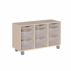 Produktbild fahrbares Regal in Korpusbauweise KCS 3 9F