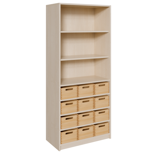 Produkt Bild Korpus-Regal mit Materialk&auml;sten und offenen F&auml;chern 7818 061 00