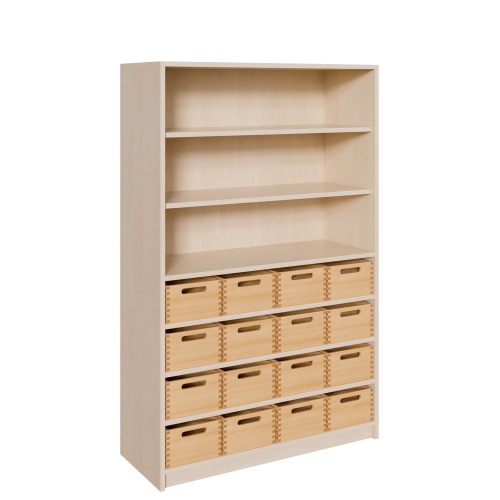 Produkt Bild Korpus-Regal mit Materialk&auml;sten und offenen F&auml;chern 0216 061 00