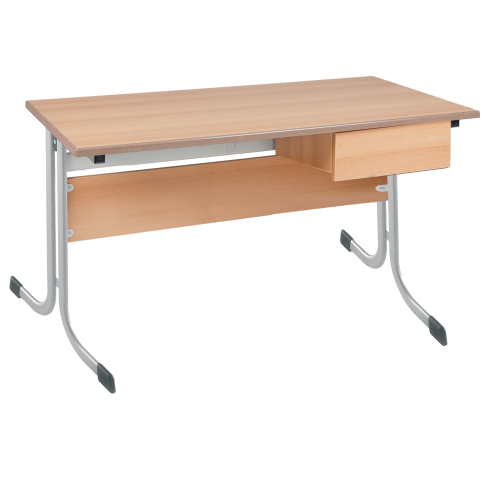 Produkt Bild Lehrertisch, Melamin, Schub rechts unter der Tischplatte montiert 