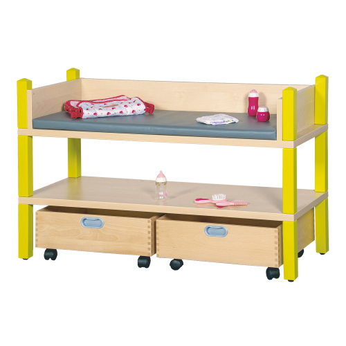 Produkt Bild Stollen-Wickeltisch mit Auflage und Rollk&auml;sten 0606 703 00