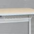 Produkt Bild Zweier-Schülertisch 130x65 cm Modell T, HPL-Tischplatte mit Massivholz Einleimer T 61S-ZS-4