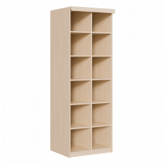 Produktbild Bettzeugregal mit 12 Fächern und Vorhangeinrichtung 