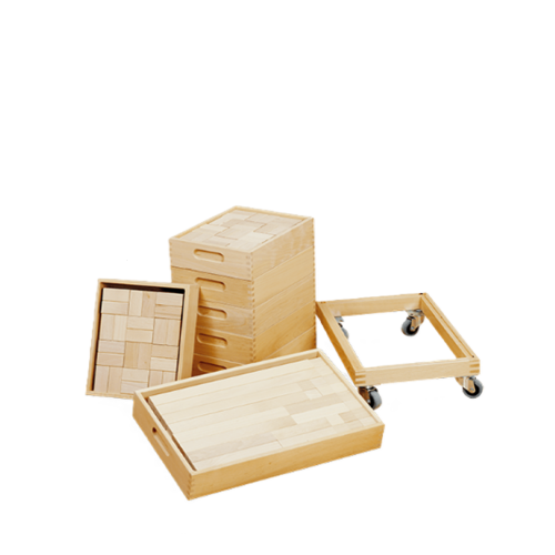 Produkt Bild Bausteinwagen Vollholz mit Holz Bausteinen 123 011 00