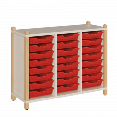 Produktbild Regal mit ErgoTray-Boxen in Stollenbauweise 0908 071 00