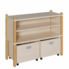 Produktbild Stollen-Regal mit hoher Sockelnische, inklusive 2 Rollk&auml;sten 0608 601 00