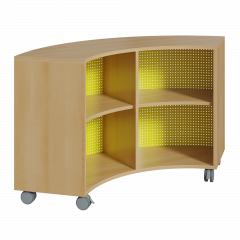 Produktbild Korpus-Regal auf 1/4-Kreis-Grundri&szlig;, R&uuml;ckwand aus Lochblech 1008 504 00