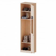 Produktbild Garderobenschrank mit Spiegel und Garderobenstange, 6 Ordnerh&ouml;hen - Serie evo180 T6056KRE