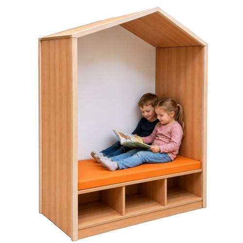 Produkt Bild Lernhaus mit Sitzfl&auml;che auf F&auml;chern STHA0038