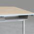 Produkt Bild Zweier-Schülertisch 130x65 cm Modell T, HPL-Tischplatte mit Massivholz Einleimer T 63S-ZS-3