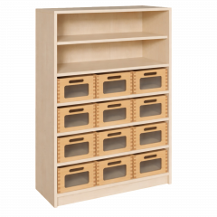 Produktbild Korpus-Regal mit Materialk&auml;sten und offenen F&auml;chern 
