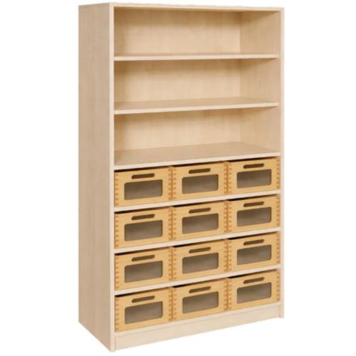 Produkt Bild Korpus-Regal mit Materialk&auml;sten und offenen F&auml;chern 