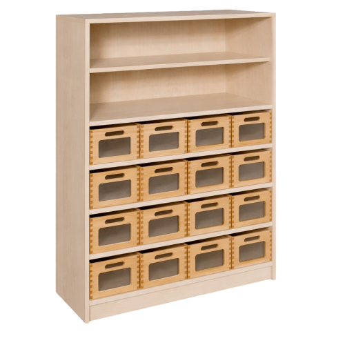 Produkt Bild Korpus-Regal mit Materialk&auml;sten und offenen F&auml;chern 