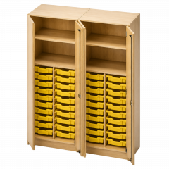 Produktbild ErgoTray Schrank, zweiteilig, vierreihig, 5 Ordnerh&ouml;hen - evo180 Serie E1415T3K2R