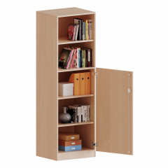Produktbild Schrank, 5 Ordnerh&ouml;hen, T&uuml;r unten (3 OH), oben 2 offene F&auml;cher - Serie evo180 T6043T2RRE