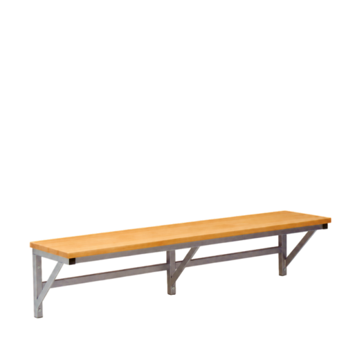 Produkt Bild Umkleidebank wandmontiert mit Sitzfl&auml;che Melamin 