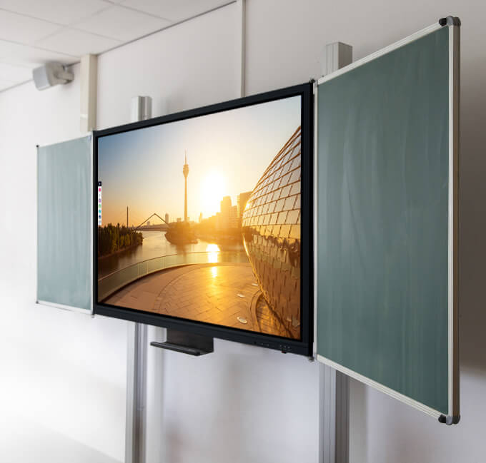 Unterrichten Sie rückenschonend dank der höhenverstellbaren Schultafel elektrisch höhenverstellbare Monitorhalterung als Schultafel