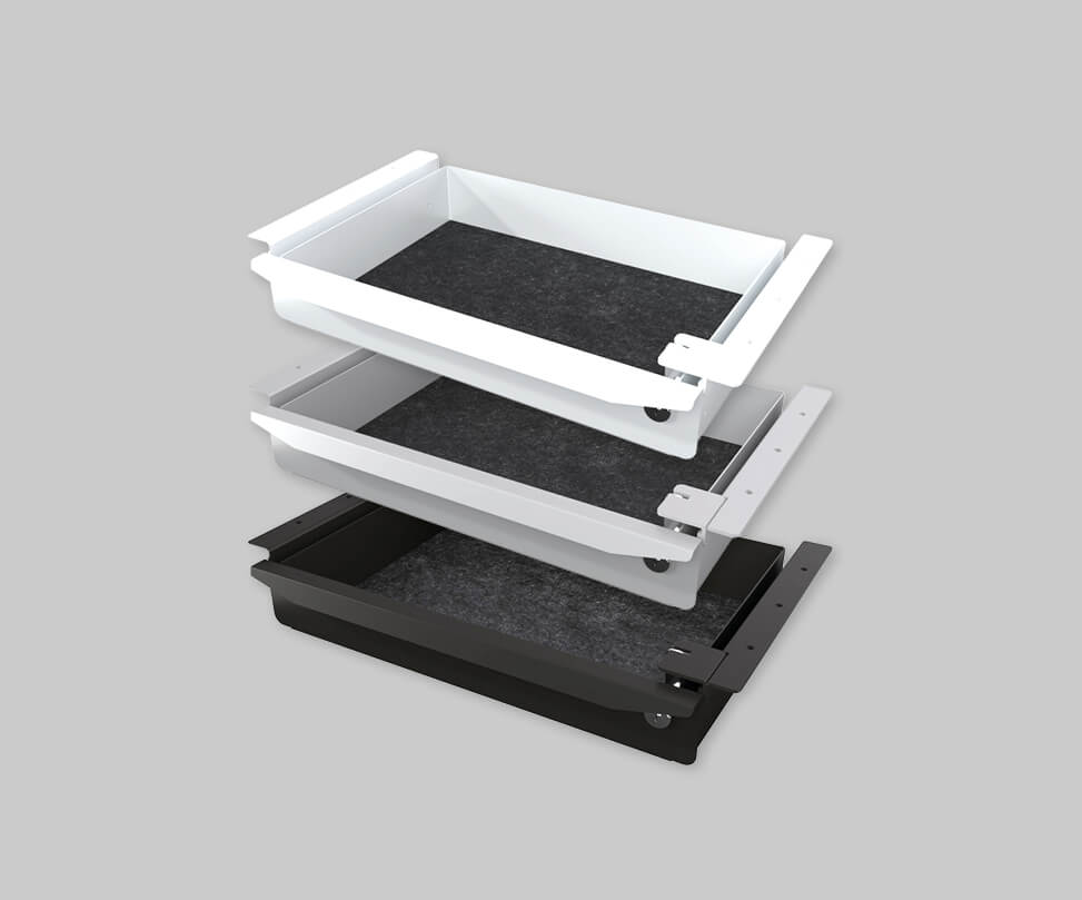 Schubladen und Schubkästen passend zum Schreibtisch