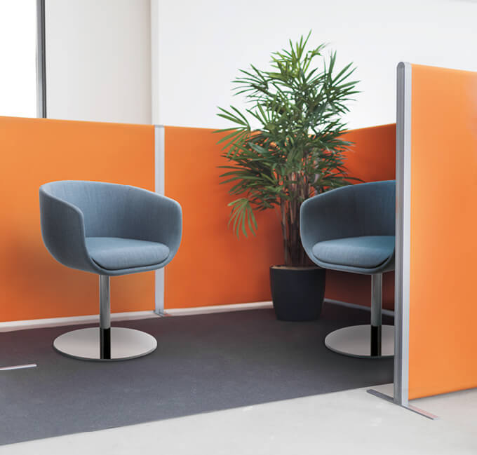 Stellwände mit akustischer Wirkung