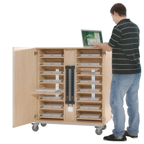 Produkt Bild Notebookwagen mit 16 F&auml;chern Teleskopauszug, fahrbar LTL 18Z