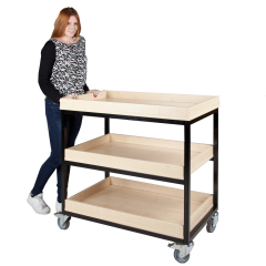 Produktbild Vorbereitungswagen mit 3 Ablageb&ouml;den, fahrbar VW 41