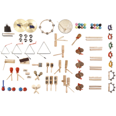 Produktbild Musikinstrumentesatz MUS 1 bestehend aus 68 Instrumenten, perfekt f&uuml;r den Musikunterricht. MUS 1