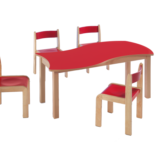 Produkt Bild Swing-It WOODY rechteckiger Wellentisch Schultisch 