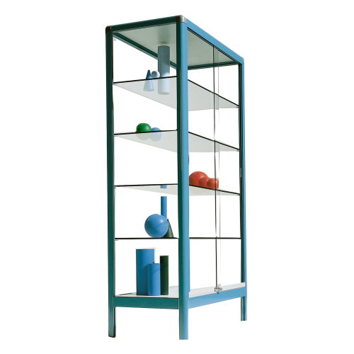 Produkt Bild Aluminiumvitrine V15 mit 4 verstellbaren Dickglasb&ouml;den 