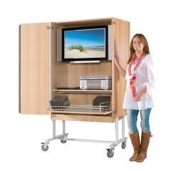 Produktbild Zweit&uuml;riger TV-Wagen mit 1 Rollauszug & Fach FTV 120 V