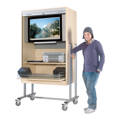 Produktbild TV-Wagen mit Rollo, 1 Rollauszug und Videoauszug FTVR 120VK