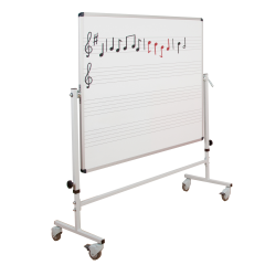 Produktbild Whiteboard Notentafel fahrbar B/H 120x100 NT 4 W