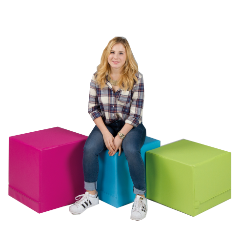 Produkt Bild Polsterhocker CUBE  mit Stoff- oder Kunstlederbez&uuml;gen 