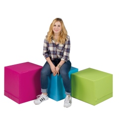 Produktbild Polsterhocker CUBE  mit Stoff- oder Kunstlederbez&uuml;gen 