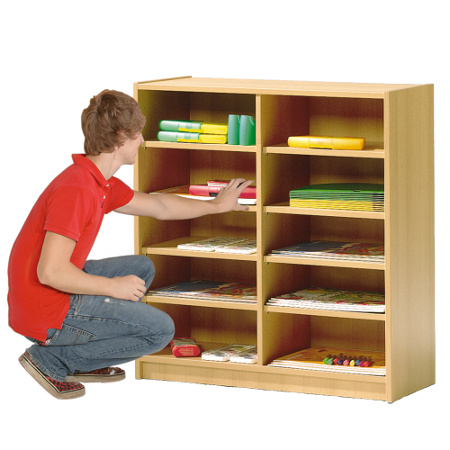 Produkt Bild Offenes Regal mit 10 F&auml;chern & Mittelwand 