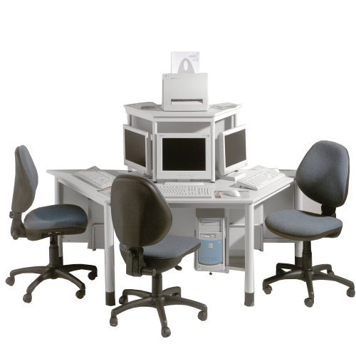 Produkt Bild Computerinsel mit 3 Arbeitspl&auml;tzen CI3 200