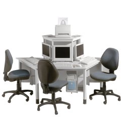 Produktbild Computerinsel mit 3 Arbeitspl&auml;tzen CI3 200