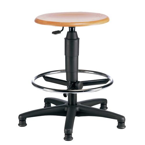Produkt Bild Drehhocker mit Gaslift und Fu&szlig;ring STUHL 4GC