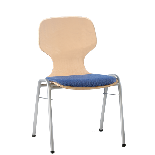 Produkt Bild Schalenstuhl mit Sitzpolster und Rundrohrgestell, stapelbar STUHL 14 SP