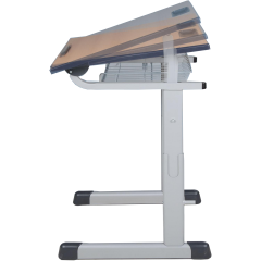 Produktbild Einer-Sch&uuml;lertisch TSH50E-K mit melaminharzbeschichteter Tischplatte, schr&auml;g- und h&ouml;henverstellbar 