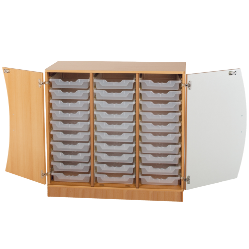 Produkt Bild Unterschrank mit Wellent&uuml;ren, 30 flache ErgoTray Boxen 