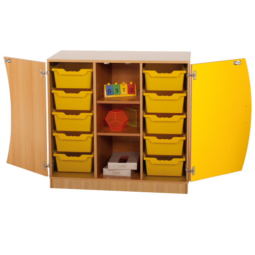 Produkt Bild Unterschrank mit Wellent&uuml;ren, 10 hohen ErgoTray Boxen & 2 Einlegeb&ouml;den 