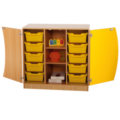 Produktbild Unterschrank mit Wellent&uuml;ren, 10 hohen ErgoTray Boxen & 2 Einlegeb&ouml;den 