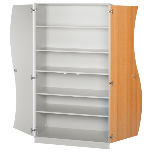 Produkt Bild Hochschrank mit Wellent&uuml;ren, 5 Einlegeb&ouml;den 