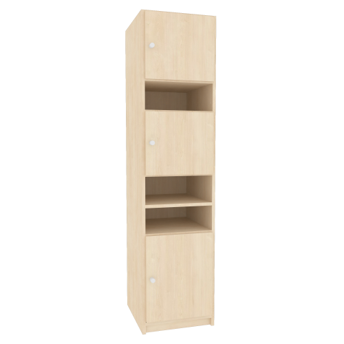 Produkt Bild Schlie&szlig;fachschrank, 3 abschlie&szlig;bare & 3 offene F&auml;cher SFS 3/3 R