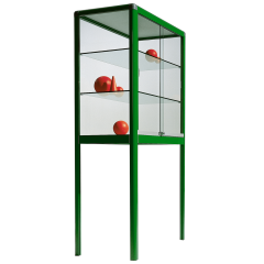 Produktbild Glasvitrine der Serie V1 aus Sicherheitsglas mit 2 verstellbaren Einlegeb&ouml;den 