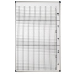 Productimage Plantafel mit Personalplan und Stundenraster aus beschreibbarer Premium Stahlemaille, wei&szlig;
