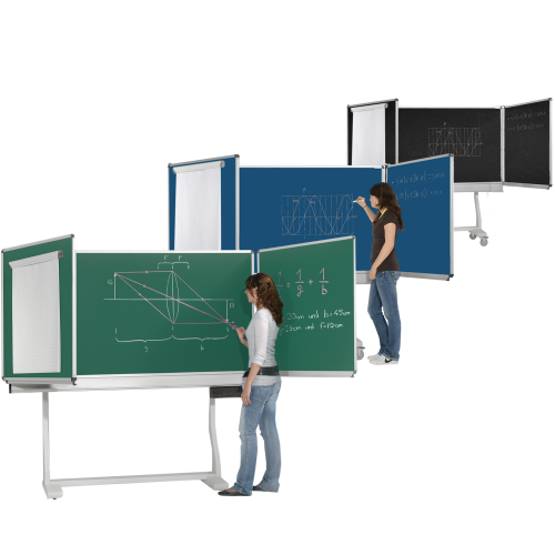 Produkt Bild Federzugtafel aus Premium Stahlemaille, fahrbar, Serie FZR E 